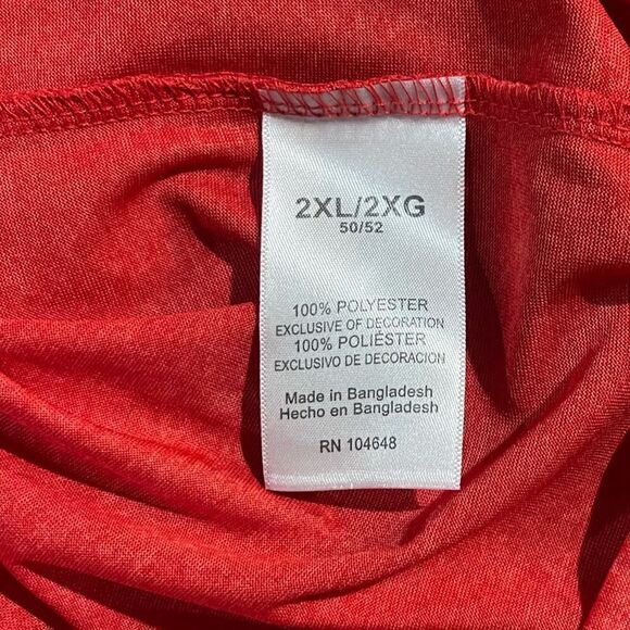 Knights Apparel Georgia Bulldogs Mens Short Sleeve Top 2XL Red NWOT - Picture 7 of 8